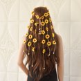 thumbnail image 4 of 2 piezas diadema de flores accesorios para el cabello de girasol de verano, 4 of 5