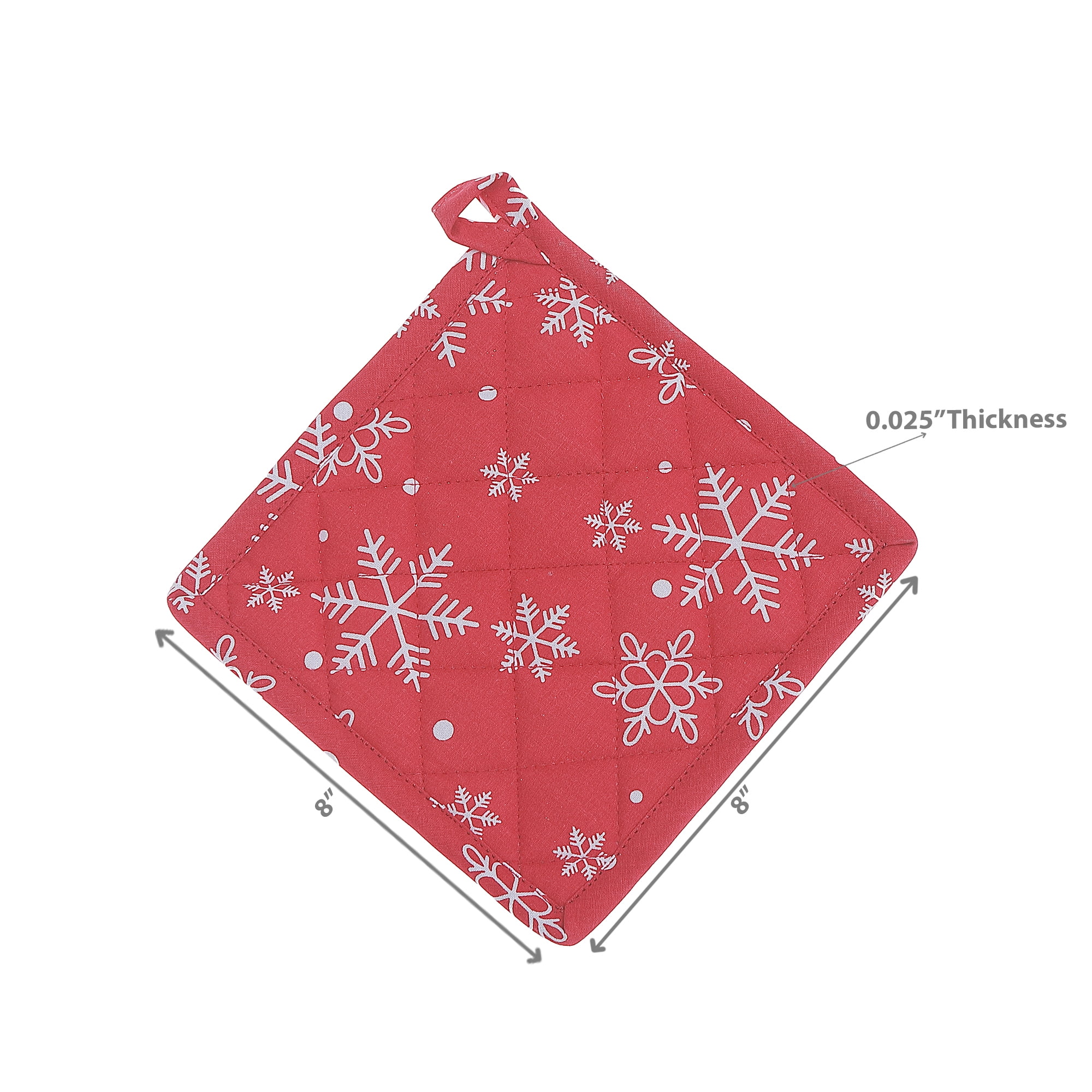 Cotton Pot Holder (Snowflakes) - Set of 6