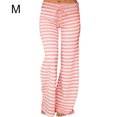 thumbnail image 3 of Qarigey Pantalones de yoga de pierna ancha con cordón de cintura elástica estampado a rayas para mujer Prendas para la parte inferior del cuerpo Rosa M Qarigey AP001985-17, 3 of 6