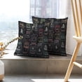 thumbnail image 6 of LALILO Throw Pillow Covers Mason Romantic Doodle Holiday Party Cushion Cover 18" x 18", 2 Pack, 6 of 6