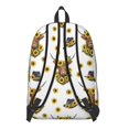 thumbnail image 3 of Highland Cow and Sunflower Print Backpack for School, Cute School Bag with Adjustable Shoulder Straps and Padded Back, 15.7"x11.8"x5.5", 3 of 5