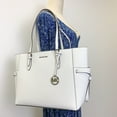 thumbnail image 7 of Michael Kors Womens Gilly Large Saffiano Leather Tote Bag Optic White 35S1S2GT7L-optic, 7 of 7