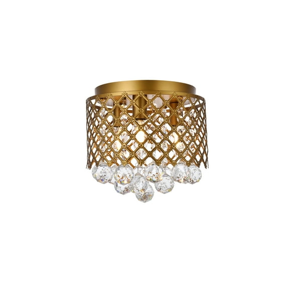 Tully 3 lights brass flush mount