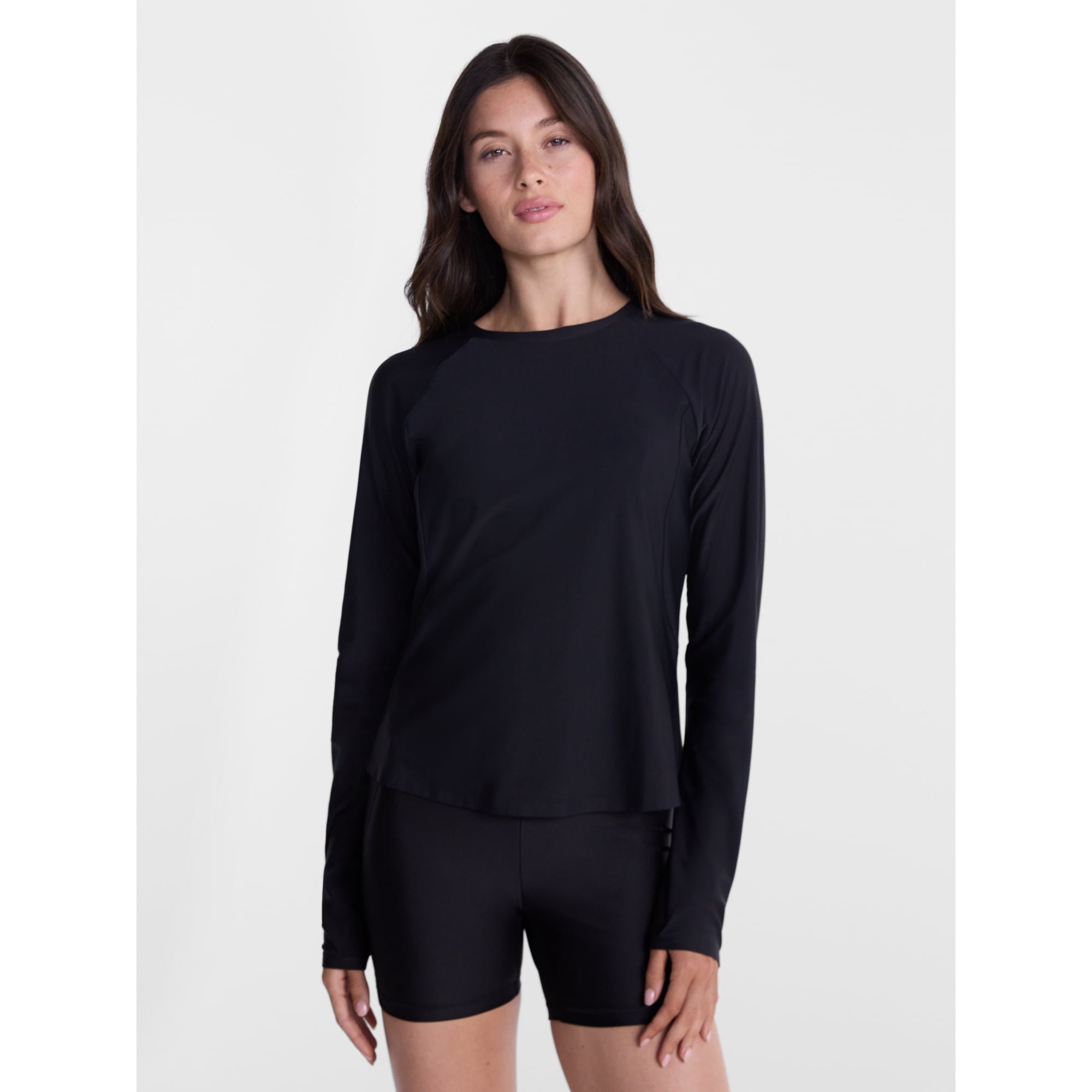 Avia Women's Mesh Back Performance Long Sleeve T-Shirt, Sizes XS-XXXL