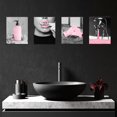 thumbnail image 6 of Glam Fashion Bathroom Wall Decor Prints Glitter Tissue Canvas Posters Black and Pink Wall Art Modern Women Funny Bathroom Wall Paintings Set of 6, 8x10 in (𝗙𝗿𝗮𝗺𝗲𝗱), 6 of 6