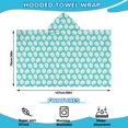 thumbnail image 2 of Turquoise Daisy Flower Floral Pattern Hooded Bath Towel，50"x30" for Ages 3 To 12 Kids, Quick Dry Lightweight Soft Microfiber Hood Beach Towel Cover Up for Kids, 2 of 7