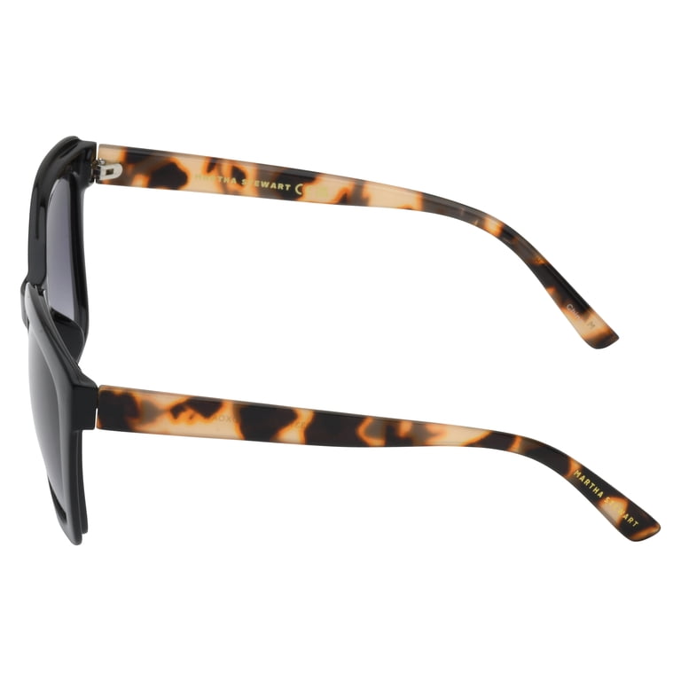 Women\'s Sunglasses Square Black 55mm UVA UVB Protection Stylish Eyewear Martha Stewart women main image 4