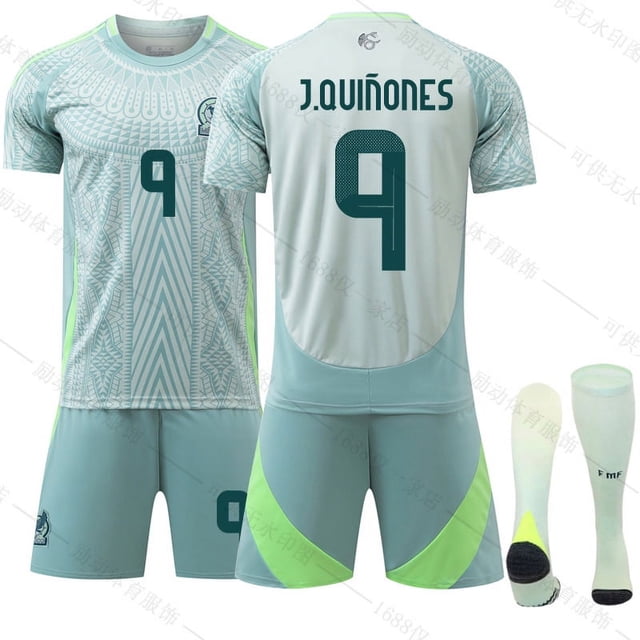 2425 New Mexico Away Quick Dry Green Football Sportswear #9 J.QUINONES Copy Player Name Jersey