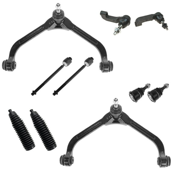 TRQ Front Control Arms Ball Joints Tie Rods & Rack Bellows for Jeep Liberty New PSA32006
