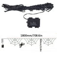 thumbnail image 3 of Wadada Halloween Decorations, 5.9FT Diameter Spider Web Lights with Black Spider, 60 LED Waterproof Net Lights, Remote Control for Yard House Garden Outdoor Indoor Party Haunted Decor, 3 of 9