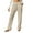 C-Khaki323, variant on DHFJKG Linen Lightweight Beach Pants For Women Straight Leg Relaxed Fit Elastic Drawstring Trousers With Pockets Yoga Wear Classic Trousers
