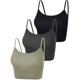 thumbnail image 1 of Camisola corta Boao para mujer deportiva, 3 unidades (S), negro/gris/verde, 1 of 6