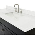 thumbnail image 4 of ARIEL Hamlet 60" Black Bathroom Vanity, 1.5" Edge Carrara Quartz Countertop, Single Oval Sink, 2 Soft Closing Doors, 4 Full Extension Dovetail Drawers, Toe Kick, Brushed Nickel, 4 of 9