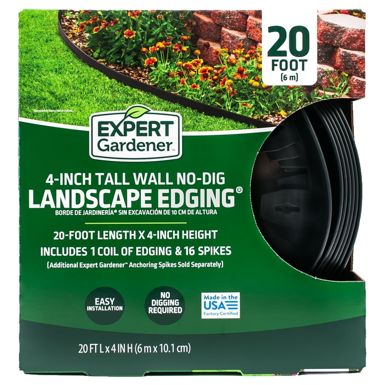 Free Shipping! Expert Gardener 4-inch Tall Landscape Edging Kit