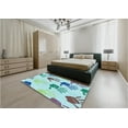 thumbnail image 4 of Ahgly Company Indoor Rectangle Patterned Blue Koi Blue Area Rugs, 5' x 7', 4 of 6