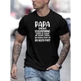 thumbnail image 1 of PAPA Print Tees For Men, Casual Crew Neck Short Sleeve T-Shirt, Comfortable Breathable T-shirt For Summer, 1 of 5
