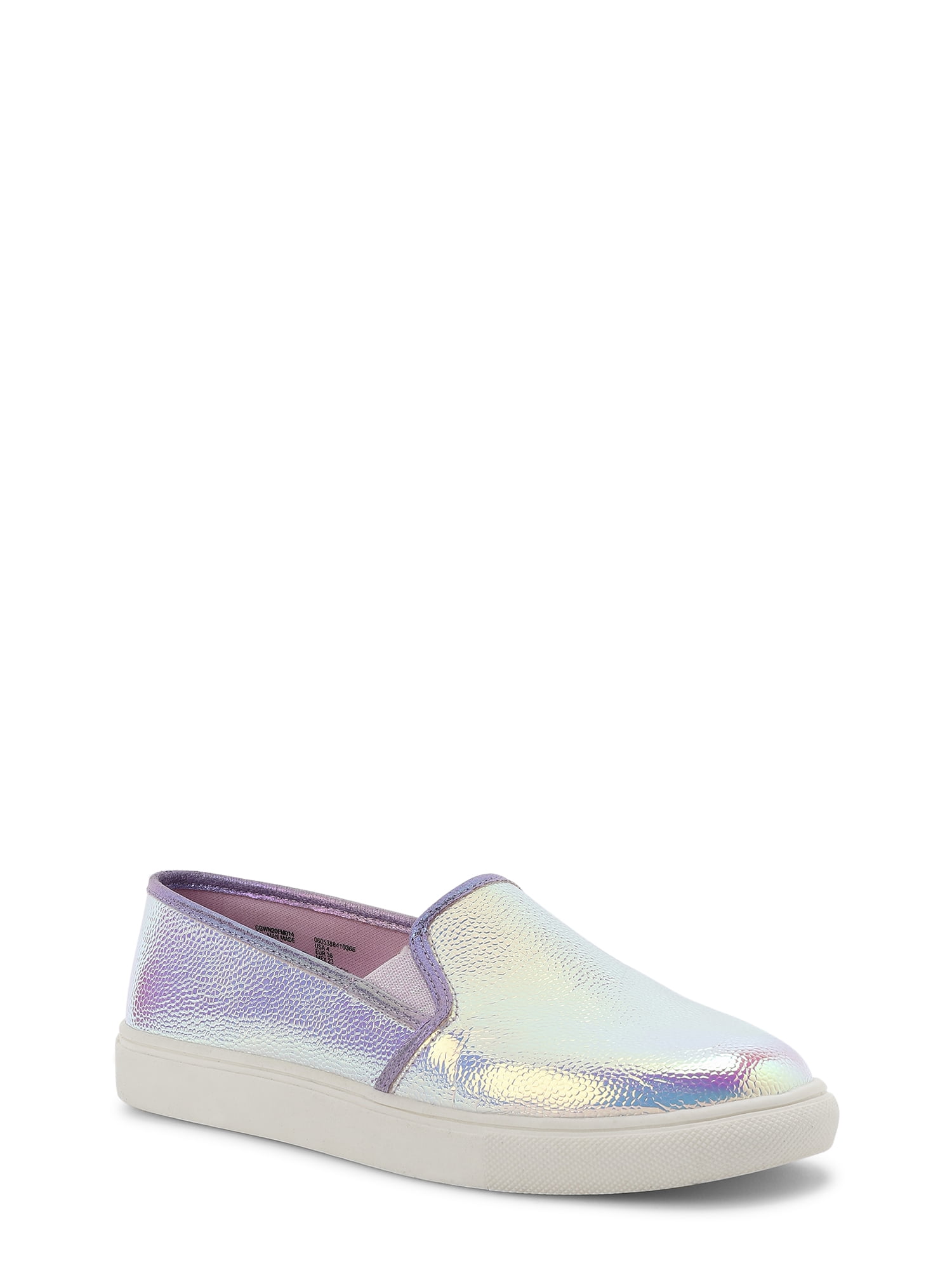 iridescent slip on shoes