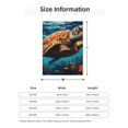 thumbnail image 5 of Disketp Colorful Flower Sea Turtle Cozy Flannel Fleece Throw Blanket: Has a velvety texture for All Seasons - Perfect for Women, Men, & Kids"40"x30", 5 of 6