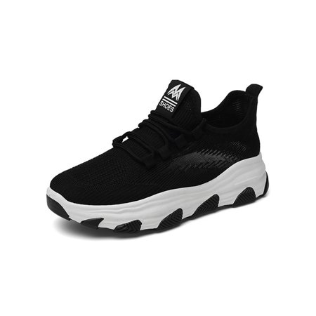 

Rockomi Women Running Shoe Gym Sneakers Lace Up Athletic Shoes Ladies Non-Slip Comfort Trainers Lightweight Sport Black 5.5