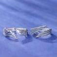 thumbnail image 4 of HOOUN 925 Sterling Silver plated Shinny Angel Devil Wing Heart Feather Ring Gift-Devil, 4 of 4