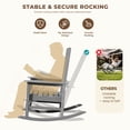 thumbnail image 5 of SERWALL Oversized Outdoor Rocking Chair for Adults, HDPE All Weather Patio Rockers for Porch Garden Lawn, Space Grey, 5 of 10