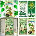 thumbnail image 5 of LUODU 6x3 Ft Happy Irish Day Door Cover Cute Cat Door Decoration Kitty with Green Hat Scarf Spring Door Banners Saint Day Party Decors Irish Day Outdoor Party for House, 5 of 5