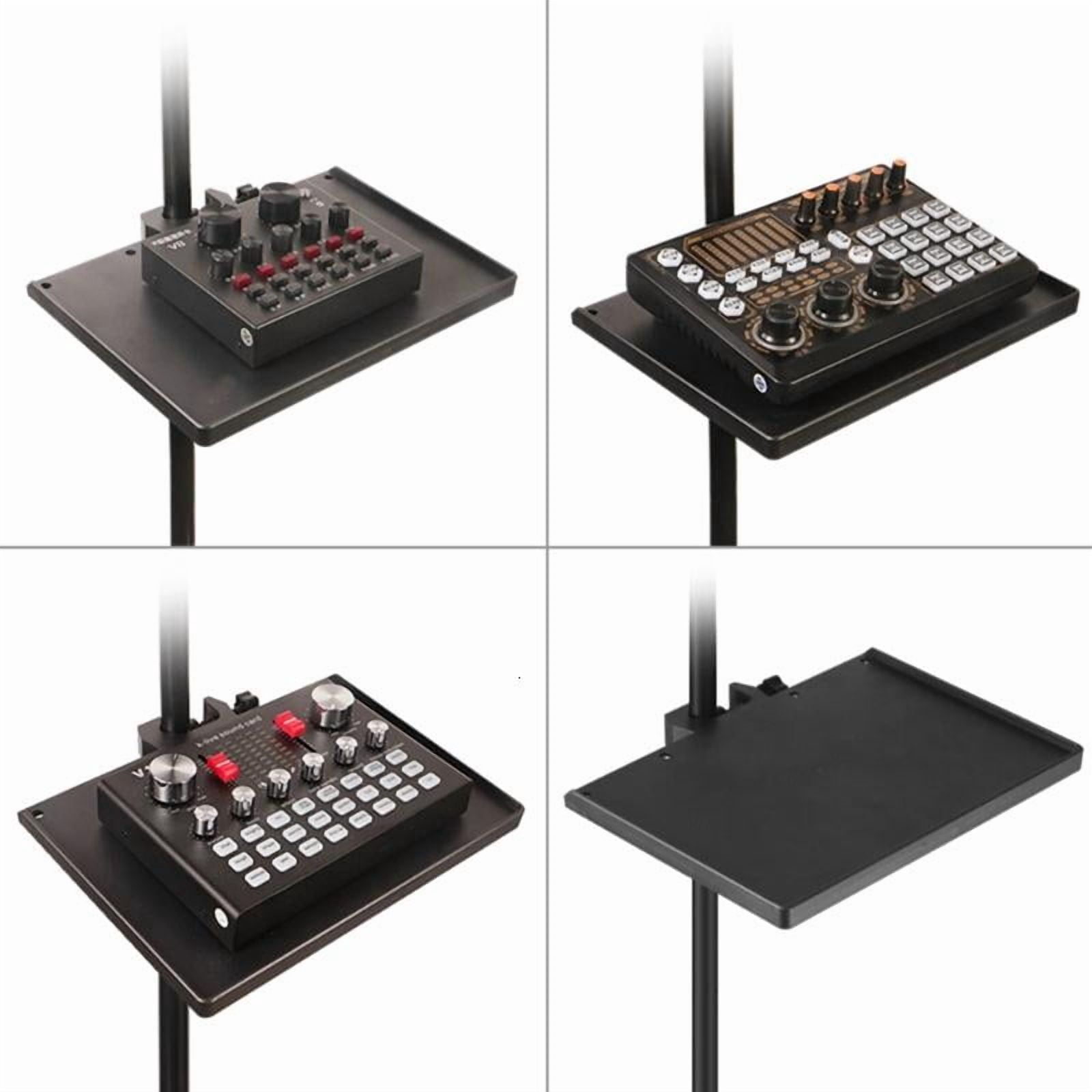 CEORPER Double Purpose Microphones Stand Tray Shelf For Holding Mixer Controllers