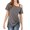 Dark gray, variant on YouLoveIt Women's Shirts Short Sleeve T-shirt Plus Size Casual Off Shoulder T-Shirt Blouse Loose Plus Size Tops Cold Shoulder T Shirts Twist Knot Tunics Tops