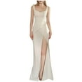 thumbnail image 2 of UPPADA Robe Sirène à une Épaule pour Femme Sans Manches Couleur Unie Robe Décontractée Robe de Cocktail Robe de Soirée Ourlet Haut-Bas Robe de Fête Robe de Mariage Bal Promo Robe Formelle Aubaines 2024 Vêtements Femme, 2 of 5