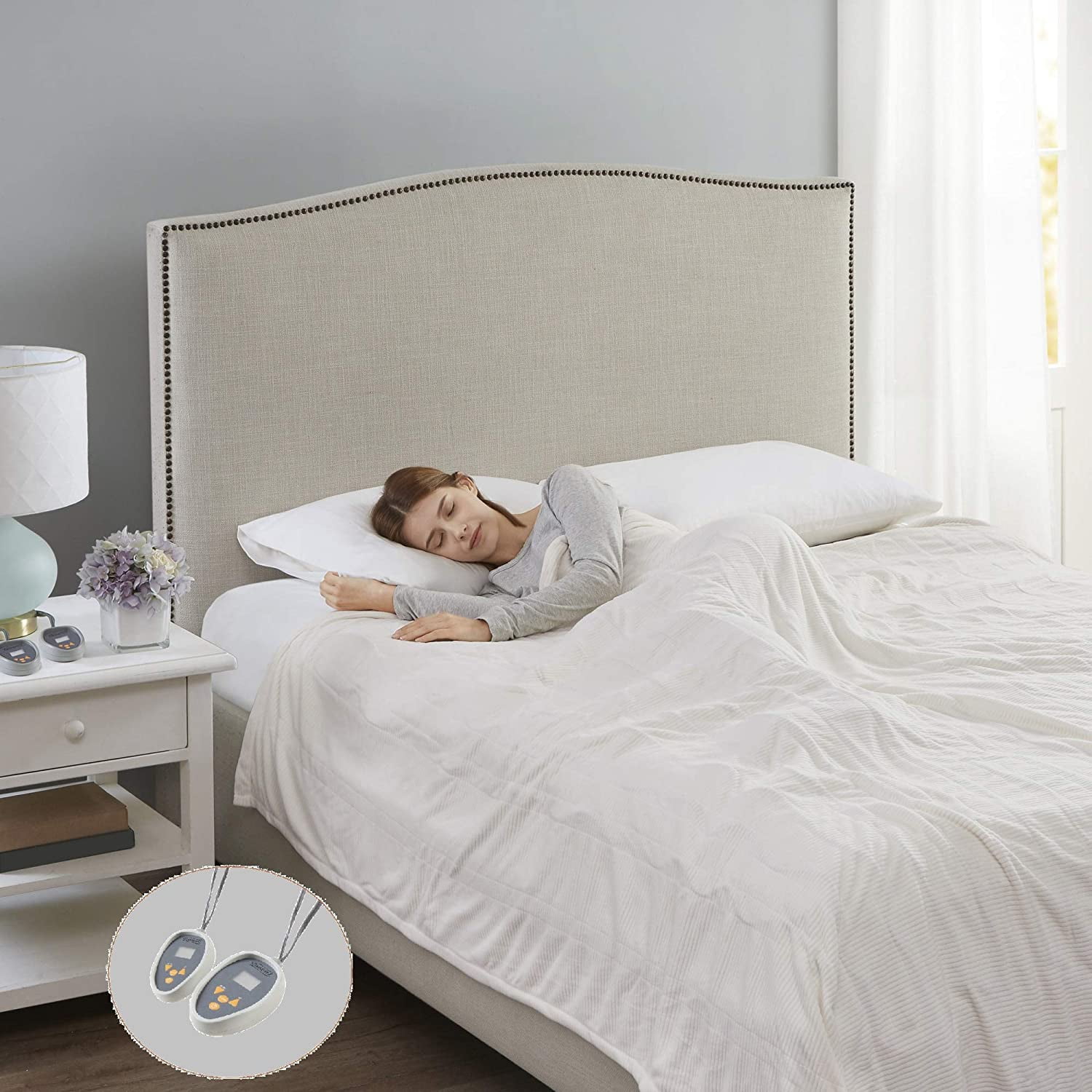 Electric Ribbed Microfleece Luxury Soft Blanket-Secure Comfort  Technology-Two 20-Setting Heat Controllers for Bed or Couch, Twin, Ivory |  Walmart Canada