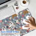 thumbnail image 4 of Long Mouse Pads for Desk,Bulldog Dog and Flower Florals Desk Mats on Top Of Desks, Desk Mouse Pad Extra Large with 3mm Non-Slip Base and Stitched Edge for Gaming,Office,Work,Home 31.5"x11.8", 4 of 6