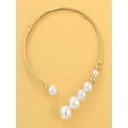thumbnail image 5 of QQTDFG 1pc Faux Pearl Decor Cuff Choker Statement Necklace Modern Necklace Creative-default, 5 of 6