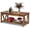 Rustic Brown-2, variant on SolaceHue Farmhouse Coffee Table for Living Room, 40.1" Rustic Center Table with X-Frame Support & Storage Shelf, 2-Tier Wood Coffee Tables for Bedroom & Balcony, White