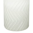 thumbnail image 4 of DecMode 18", 14"H White Metal Vase, Set of 2, 4 of 7