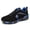 Black Blue, variant on Men'S Air Cushion Sneakers - Breathable Mesh & PU Upper, Geometric Design, Sporty Look | Comfortable Fit - St. Patrick'S Day Halloween Black/White Colorway for Outdoor Running, Casual Attire,