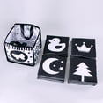 thumbnail image 2 of Juguetes de tarjetas Zulema EDUCACIÓN temprana con bolsa de almacenamiento para Juguetes bndos de cuna negro, 2 of 8