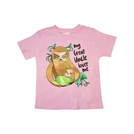 

Inktastic My Great Uncle Loves Me Cute Sloth and Baby Gift Toddler Boy or Toddler Girl T-Shirt