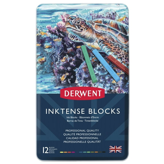 Derwent Inktense Block 12-Color Tin Set
