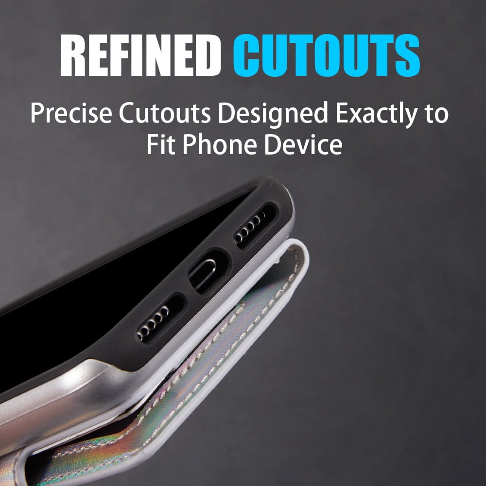 Holographic Hybrid Wallet Case for for iPhone X ,iPhone Xs