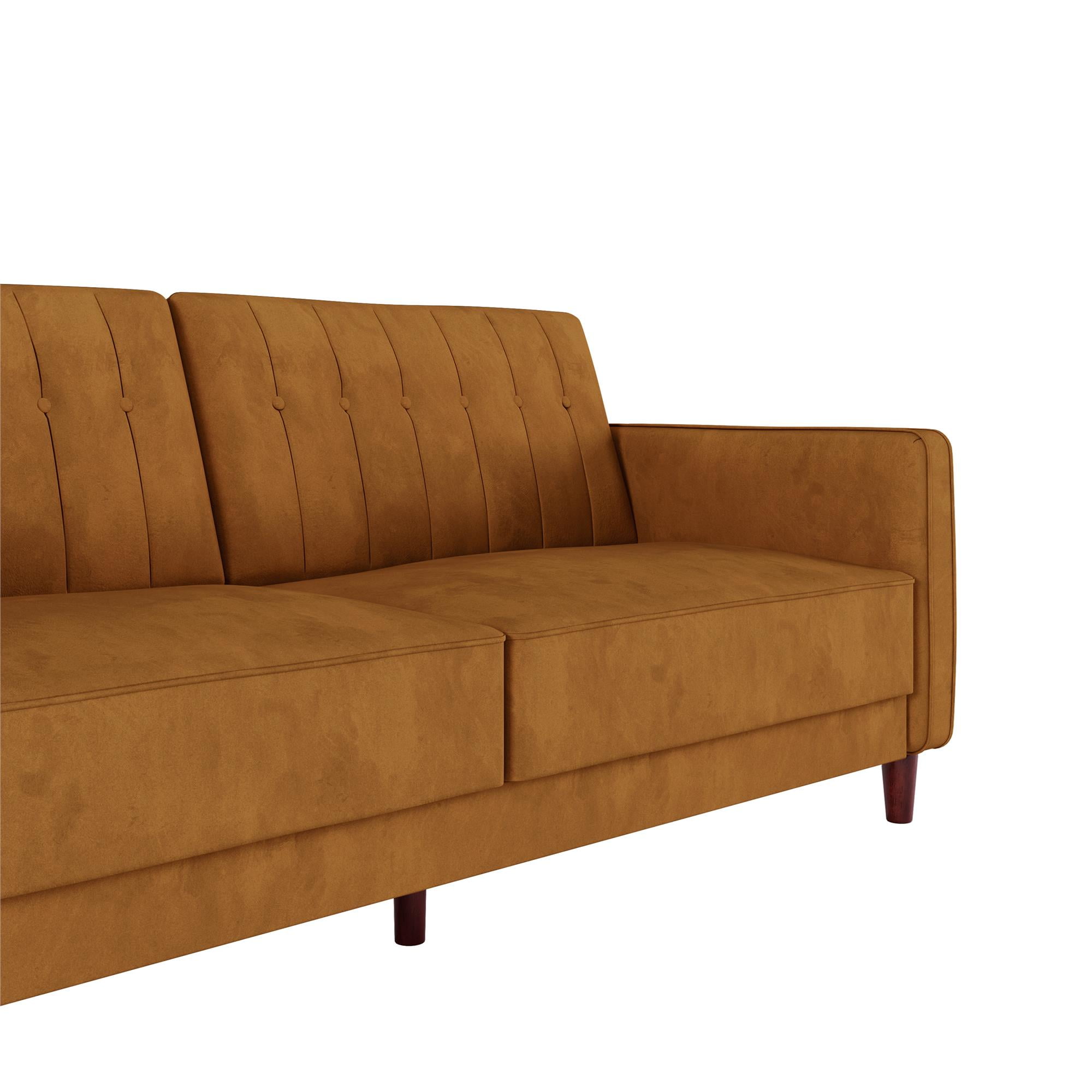 DHP Pin Tufted Transitional Futon, Rust Velvet  (图3)