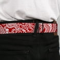 thumbnail image 4 of Buckle-Down Belt, Seatbelt Buckle Belt, Bandana Skulls Red White, 30 to 44 Inches, 4 of 9