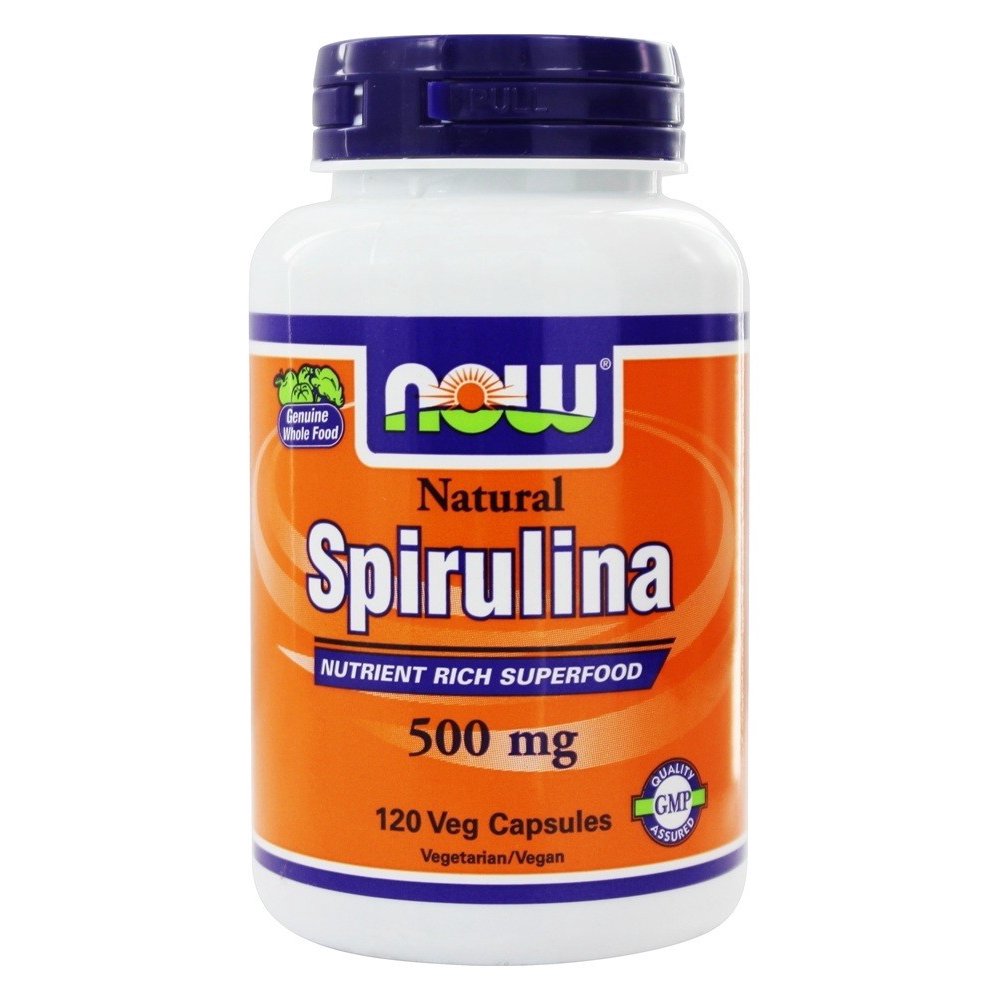 NOW Foods Spirulina 500 mg, 120 Vegetarian Capsules2 Pack