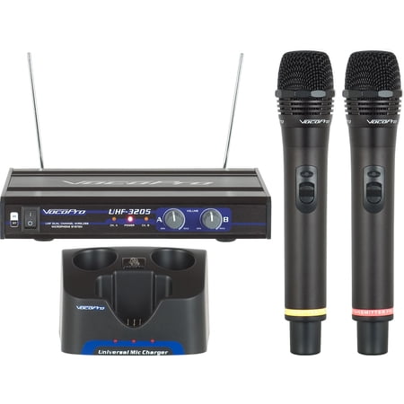UPC: 0692868932052 | UHF Dual-Channel Rechargeable Wireless Microphone System