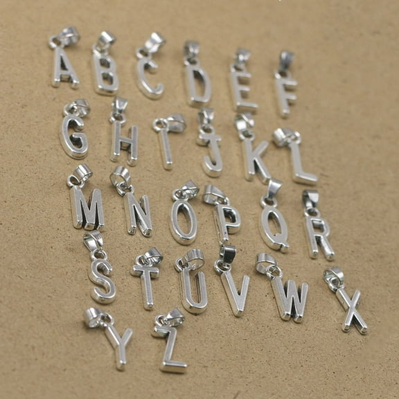 Soimiss Letter Charms Accessories Alloy Silver 20pcs