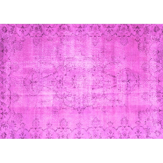 Ahgly Company Indoor Rectangle Abstract Pink Contemporary Area Rugs, 2' x 4'
