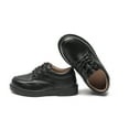thumbnail image 6 of kkdom Boys Girls Oxford Shoes Leather Loafers Fashion Dress Shoes Black Size 4.5 Toddler, 6 of 6