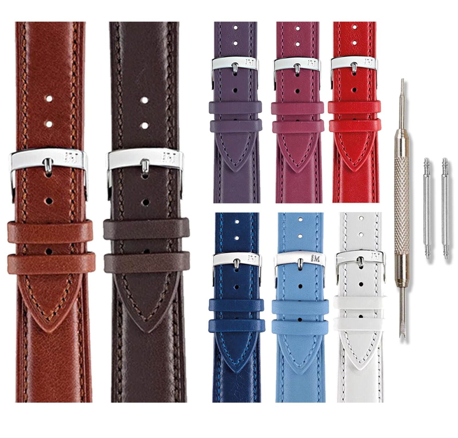 MORELLATO ITALY 18mm White カーフ・アリゲーター型押 Samba Morellato Leather Strap A01X2269480017CR16, White, Strap |