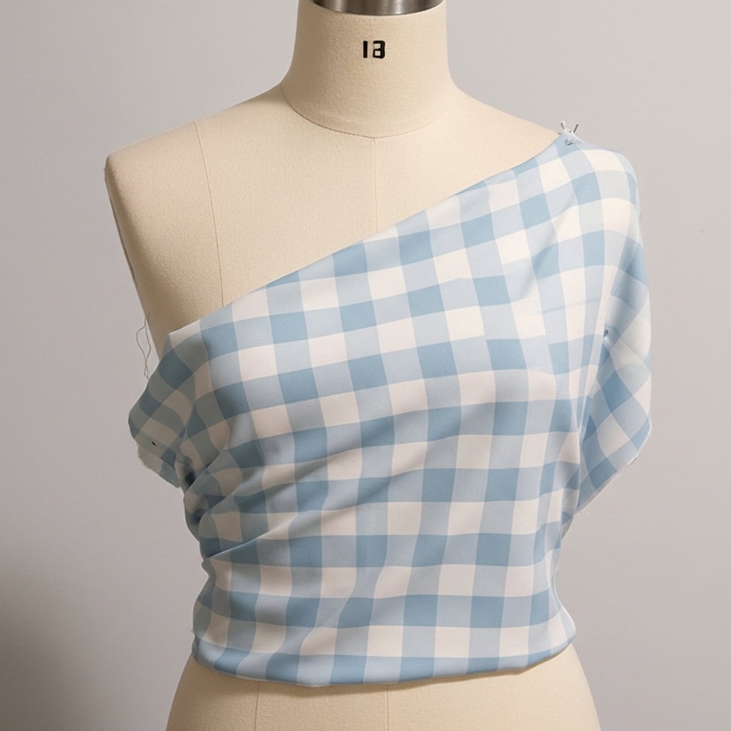 1" Checkered Gingham PolyPoplin Fabric by The Yard - 60 Inch Wide for Sewing, Quilting, Tablecloths, Curtains, Apparel, Crafting, DIY Projects
