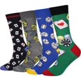 thumbnail image 1 of GHSDFBB Men's 2/4 Packs Fun Crazy Novelty Dress Crew Socks, 1 of 6