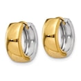 thumbnail image 2 of 14k Two-tone Hinged Hoop Earrings in 14k Yellow and White Gold, 2 of 3